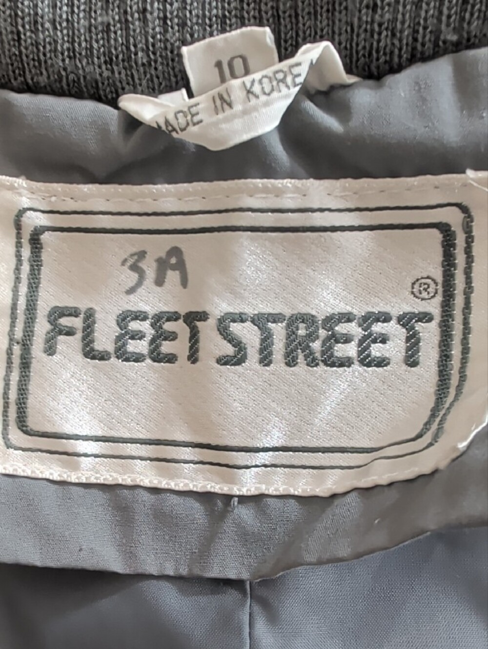 Vintage 80s Fleet Street Quilted Long Down/Feather Puffer Coat — Light Gray - Picture 2 of 7